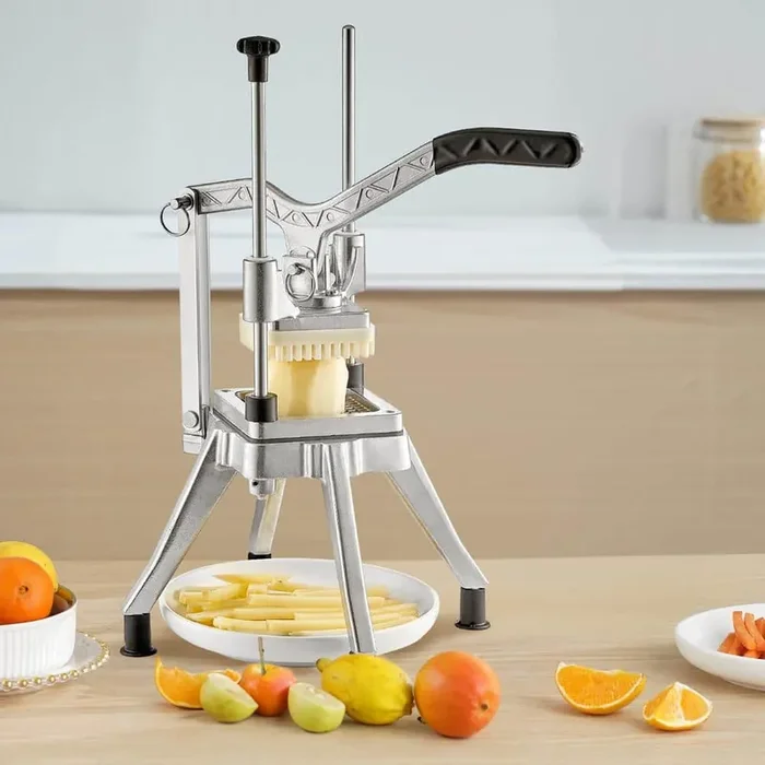 Commercial Vegetable Fruit Chopper, 1/4 in. Stainless Steel Blade, Heavy Duty Food Dicer for Potato, Onion, Tomato