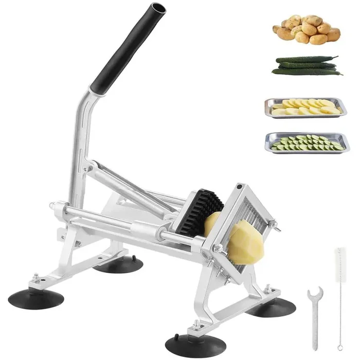 Commercial Vegetable Slicer 1/4 n. Fruit Slicer Stainless Steel and Aluminum Alloy Vegetable Cutter Slicer Machine