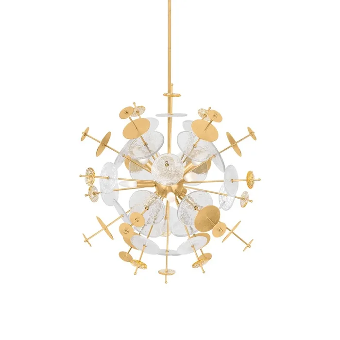 Corbett Lighting – 371-29-VGL – Nine Light Chandelier – Gleason – Vintage Gold Leaf – 37129VGL