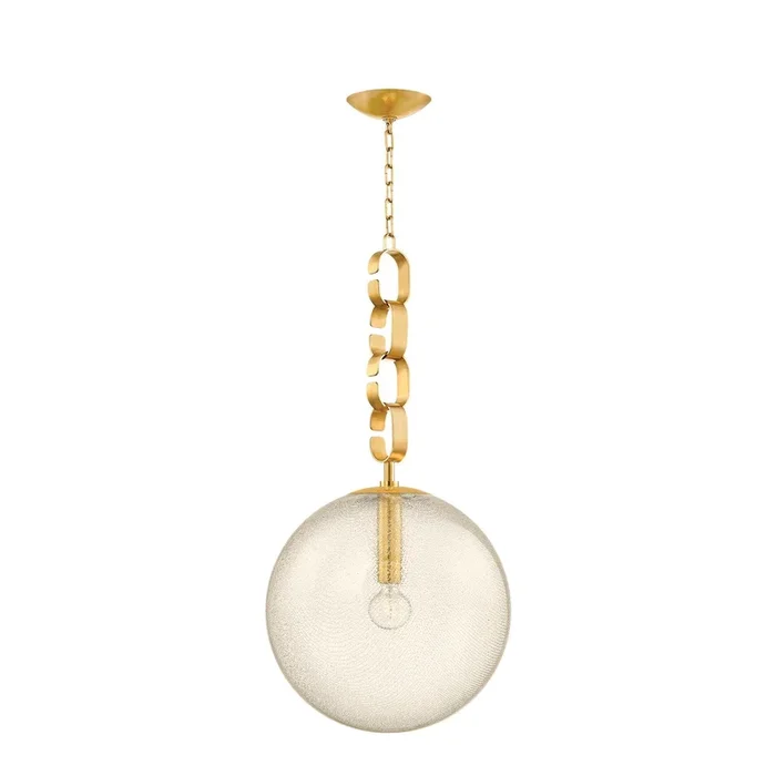 Corbett Lighting – 374-18-VB – One Light Pendant – Nessa – Vintage Brass