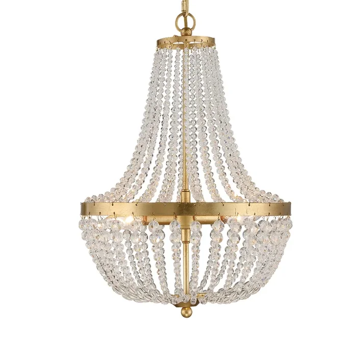Crystorama – 603-GA – Three Light Chandelier – Rylee – Antique Gold – 603GA