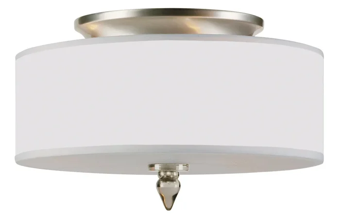 Crystorama – 9503-SN – Three Light Flush Mount – Luxo – Satin Nickel – 9503SN