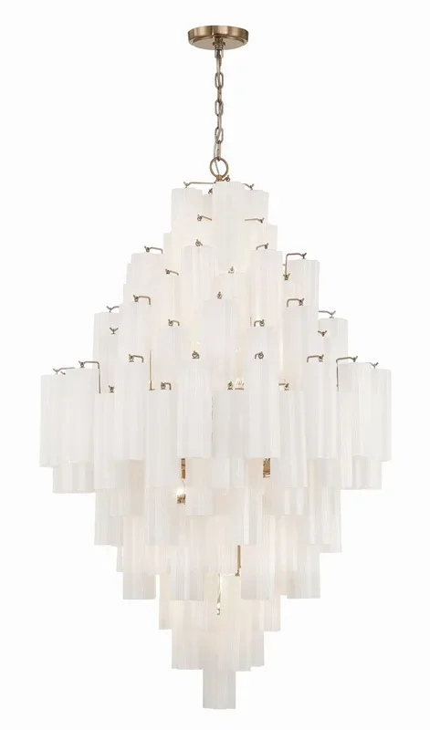 Crystorama – ADD-319-AG-WH – 20 Light Chandelier – Addis – Aged Brass – ADD319AGWH