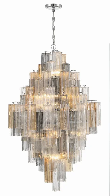 Crystorama – ADD-319-CH-AU – 20 Light Chandelier – Addis – Polished Chrome – ADD319CHAU