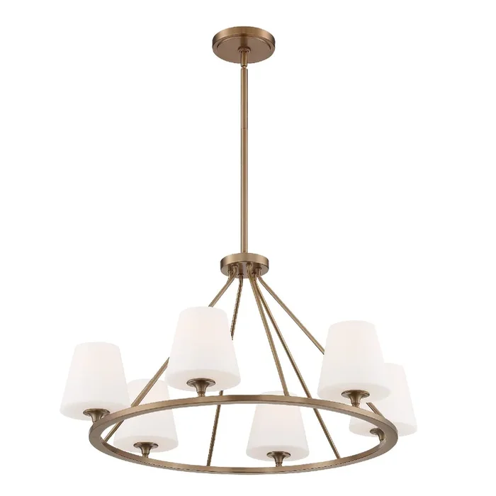 Crystorama – KEE-A3006-VG – Six Light Chandelier – Keenan – Vibrant Gold – KEEA3006VG
