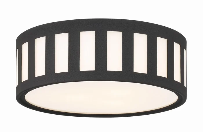 Crystorama – KEN-2203-BF – Three Light Flush Mount – Kendal – Black Forged – KEN2203BF
