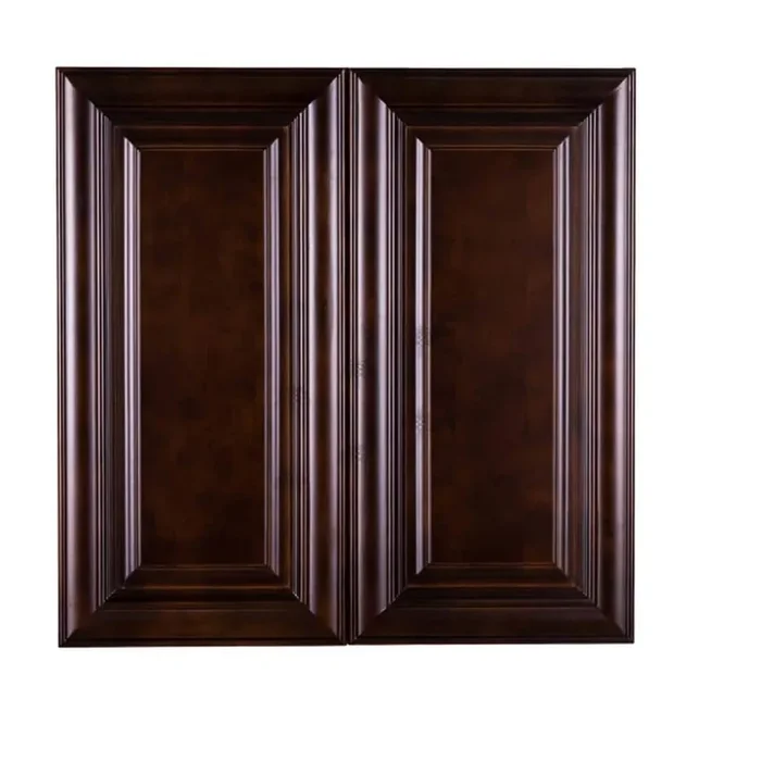 Edinburgh Espresso Plywood Raised Panel Stock Assembled Wall Kitchen Cabinet (33 in. W x 36 in. H x 12 in. D)