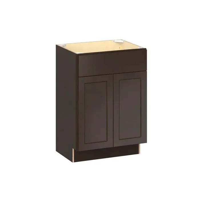 Emerson Cocoa Vanity Sink Base Ready to Assemble Kitchen Cabinet (24 in. W x 34.5 in. H x 18 in. D)