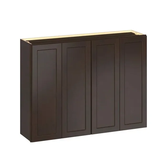 Emerson Cocoa Wall 4-Door Ready to Assemble Kitchen Cabinet (48 in. W x 36 in. H x 12 in. D)