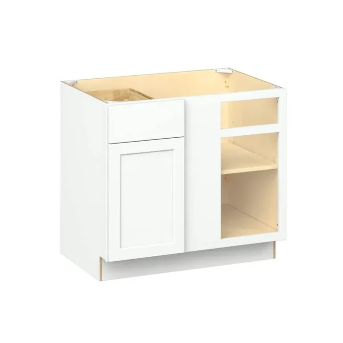 Emerson Pure White ADA Base Blind Corner Ready to Assemble Kitchen Cabinet (36 in. W x 32.5 in. H x 24 in. D)