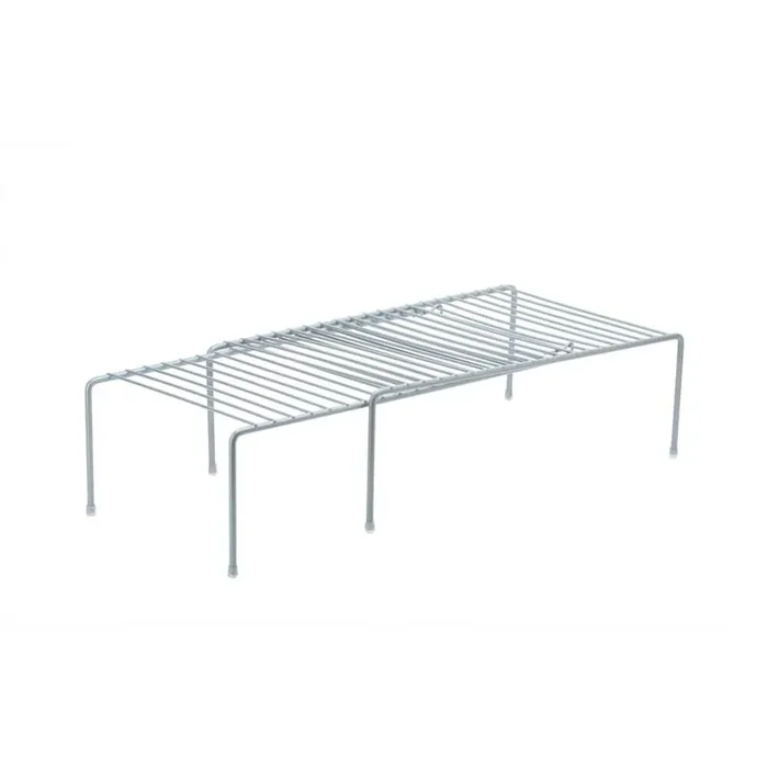 Expandable Grey Cabinet Shelf Organizer