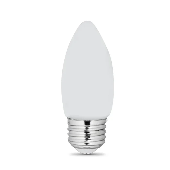 Feit Electric 5.5W [60W Equivalent] Daylight 5000K B10 Torpedo Tip Dimmable LED Enhance Frosted Glass Filament Light Bulb 2-Pack (BPETF60950CA/FIL2)