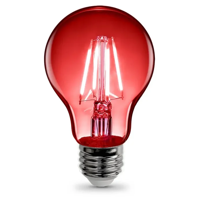 Feit Electric Filament Colored LED 3.6W Medium Base A19 Transparent Red Bulb (A19/TR/LED)