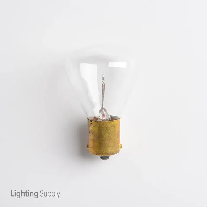 GE 6.25 Amp 2.25 Inch RP11 Incandescent 5.5V Single Contact Bayonet (BA15S) Base Clear Miniature Bulb (#1183)