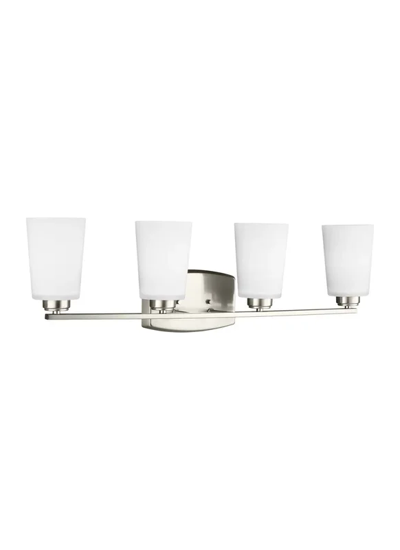 Generation Lighting – 4428904EN3-962 – Four Light Wall / Bath – Franport – Brushed Nickel
