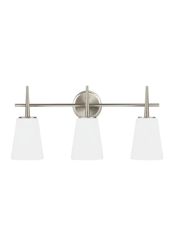 Generation Lighting – 4440403EN3-962 – Three Light Wall / Bath – Driscoll – Brushed Nickel