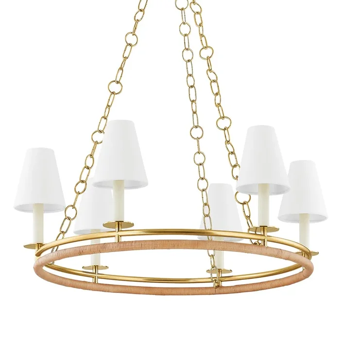 Hudson Valley – Six Light Chandelier – Swanton – 4406AGB