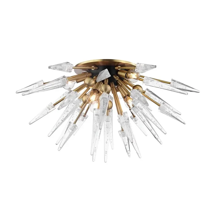 Hudson Valley – Six Light Semi Flush Mount – Sparta – 9028AGB