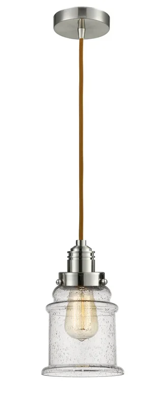 Innovations – 100SN-10CR-2H-SN-G184 – One Light Mini Pendant – Winchester – Satin Nickel