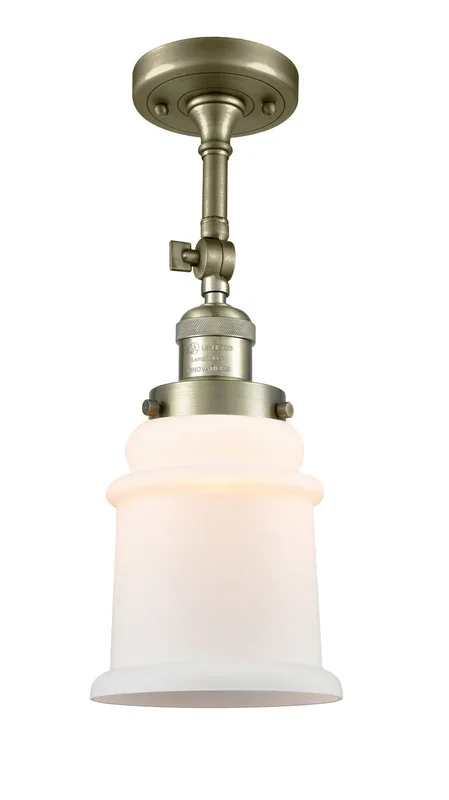 Innovations – 201F-AB-G181 – One Light Semi-Flush Mount – Franklin Restoration – Antique Brass