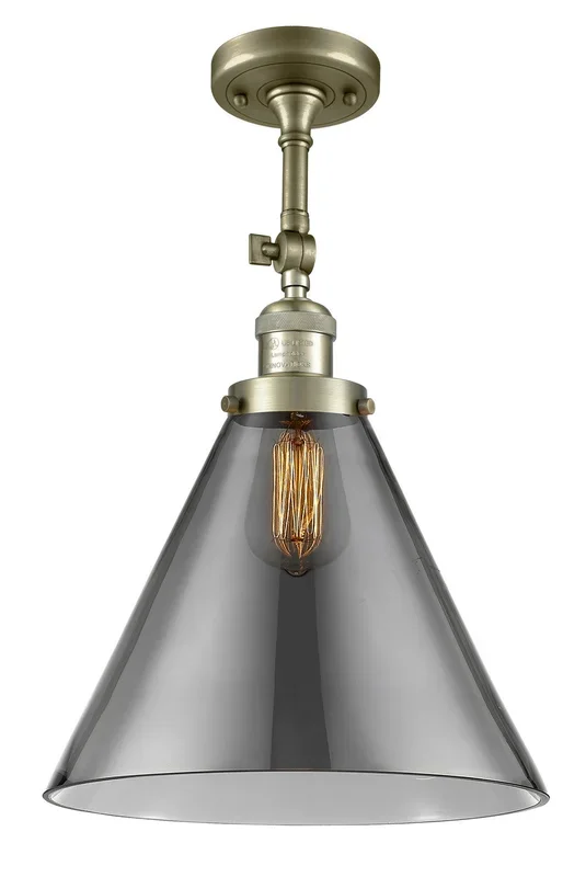 Innovations – 201F-AB-G43-L-LED – LED Semi-Flush Mount – Franklin Restoration – Antique Brass