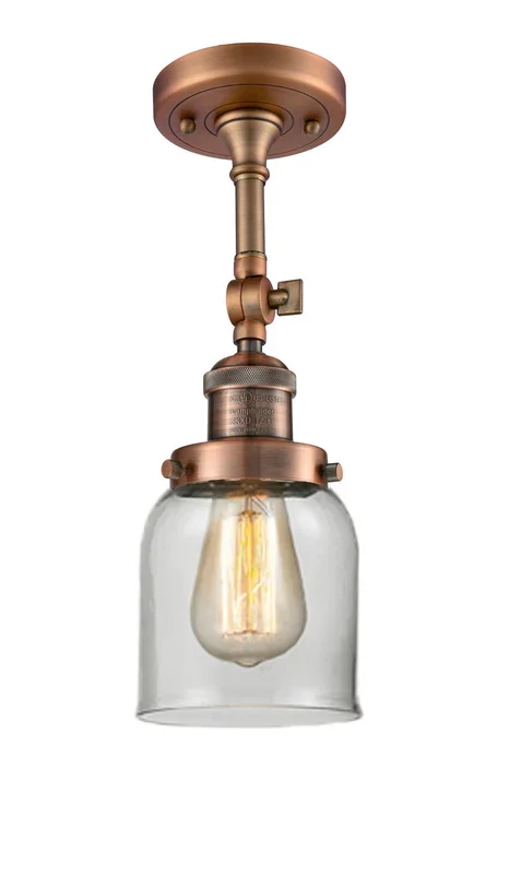 Innovations – 201F-AC-G52-LED – LED Semi-Flush Mount – Franklin Restoration – Antique Copper