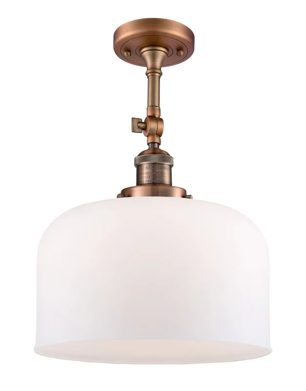 Innovations – 201F-AC-G71-L – One Light Semi-Flush Mount – Franklin Restoration – Antique Copper