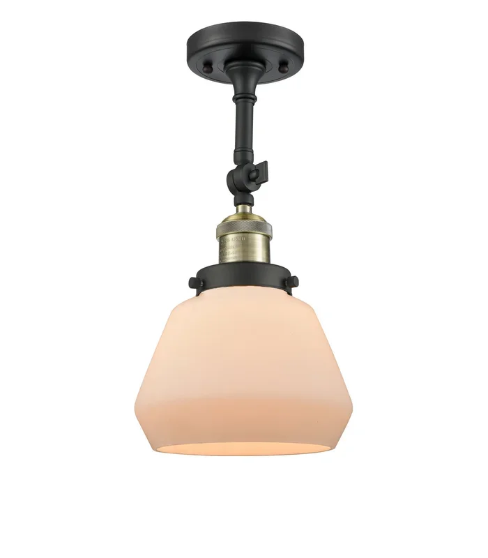 Innovations – 201F-BAB-G171-LED – LED Semi-Flush Mount – Franklin Restoration – Black Antique Brass