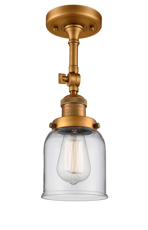 Innovations – 201F-BB-G52 – One Light Semi-Flush Mount – Franklin Restoration – Brushed Brass