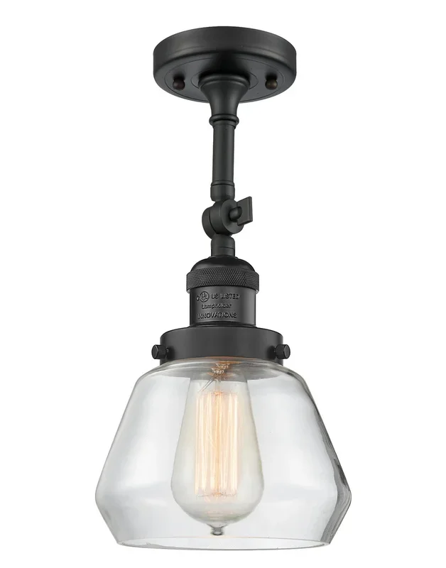 Innovations – 201F-BK-G172 – One Light Semi-Flush Mount – Franklin Restoration – Matte Black