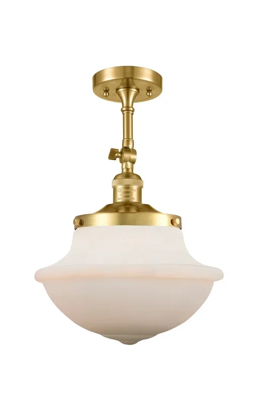 Innovations – 201F-SG-G541-LED – LED Semi-Flush Mount – Franklin Restoration – Satin Gold