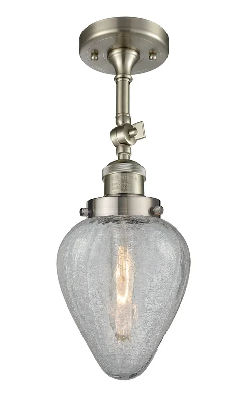 Innovations – 201F-SN-G165-LED – LED Semi-Flush Mount – Franklin Restoration – Brushed Satin Nickel