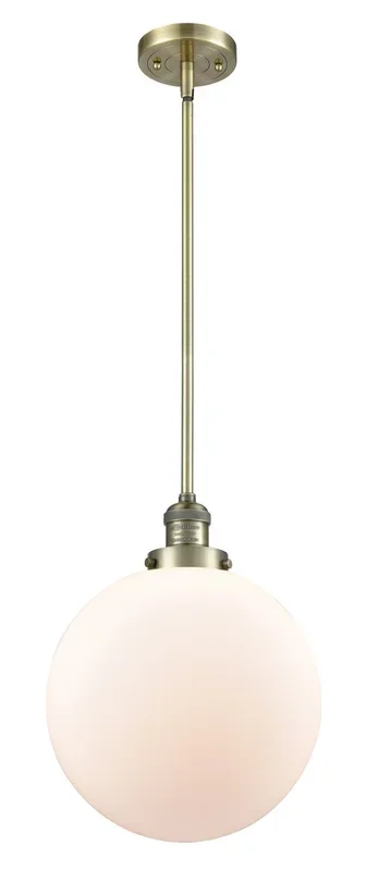 Innovations – 201S-AB-G201-12-LED – LED Mini Pendant – Franklin Restoration – Antique Brass