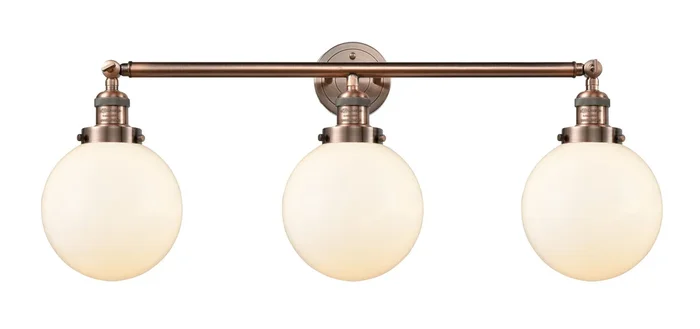 Innovations – 205-AC-G201-8-LED – LED Bath Vanity – Franklin Restoration – Antique Copper
