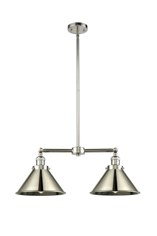 Innovations – 209-PN-M10-PN – Two Light Island Pendant – Franklin Restoration – Polished Nickel – 209PNM10PN