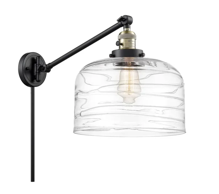 Innovations – 237-BAB-G713-L – One Light Swing Arm Lamp – Franklin Restoration – Black Antique Brass – 237BABG713L