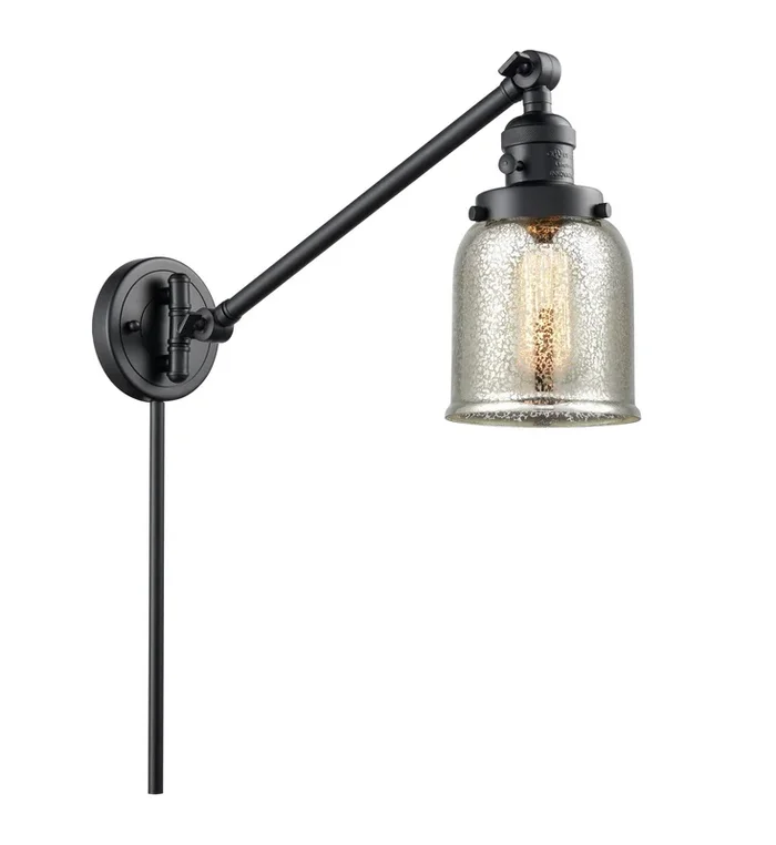Innovations – 237-BK-G58 – One Light Swing Arm Lamp – Franklin Restoration – Matte Black – 237BKG58