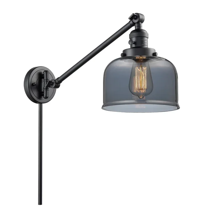 Innovations – 237-BK-G73-LED – LED Swing Arm Lamp – Franklin Restoration – Matte Black – 237BKG73LED