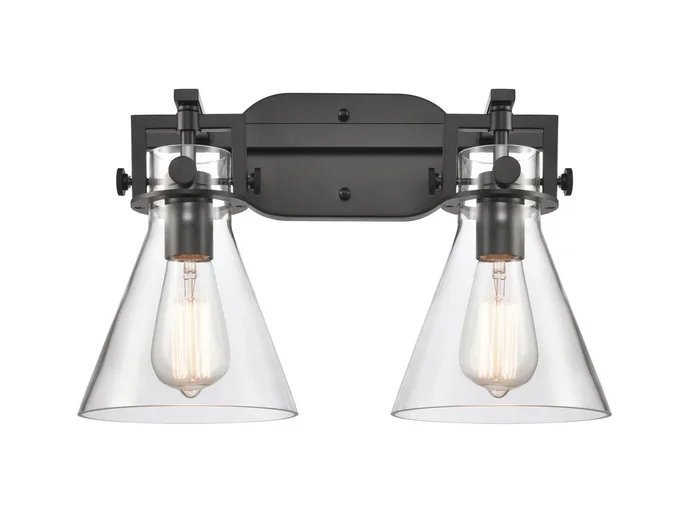 Innovations – 411-2W-BK-7CL – LED Bath Vanity – Downtown Urban – Matte Black – 4112WBK7CL