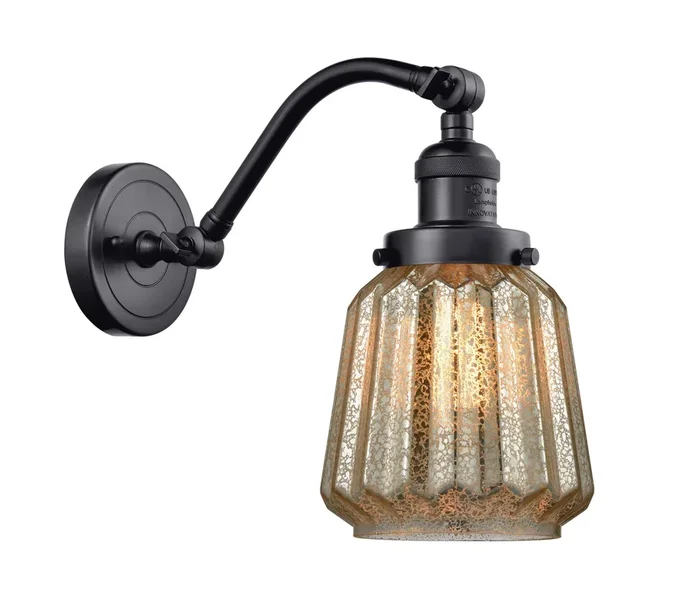 Innovations – 515-1W-BK-G146-LED – LED Wall Sconce – Franklin Restoration – Matte Black – 5151WBKG146LED