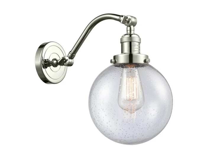 Innovations – 515-1W-PN-G204-8 – One Light Wall Sconce – Franklin Restoration – Polished Nickel – 5151WPNG2048