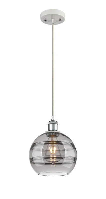 Innovations – 516-1P-WPC-G556-8SM – One Light Mini Pendant – Ballston – White Polished Chrome – 5161PWPCG5568SM