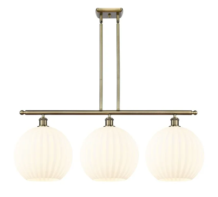 Innovations – 516-3I-AB-G1217-12WV – LED Island Pendant – Ballston – Antique Brass – 5163IABG121712WV