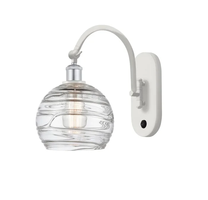 Innovations – 518-1W-WPC-G1213-8 – One Light Wall Sconce – Ballston – White Polished Chrome – 5181WWPCG12138