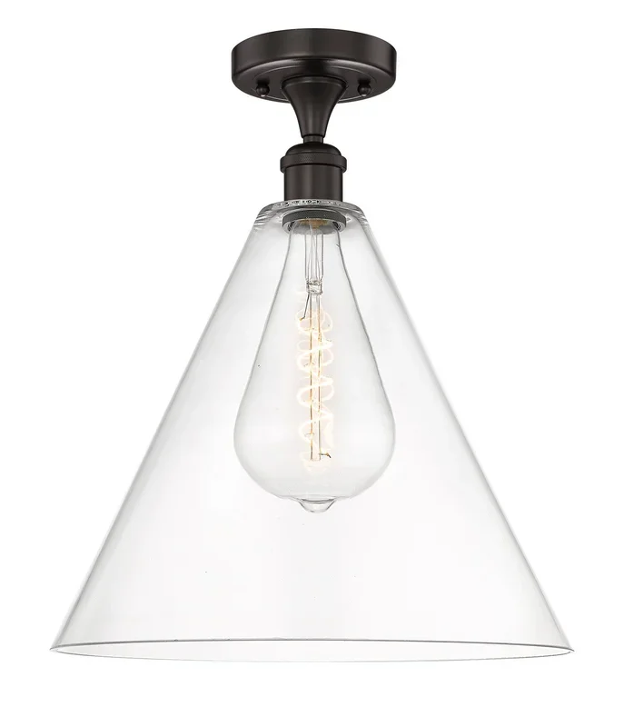 Innovations – 616-1F-OB-GBC-162 – One Light Semi-Flush Mount – Edison – Oil Rubbed Bronze – 6161FOBGBC162