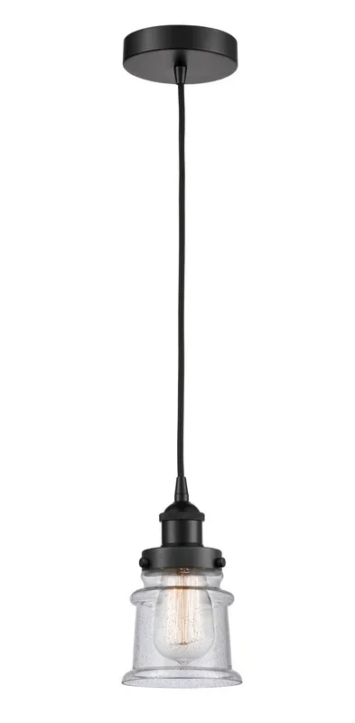 Innovations – 616-1PH-BK-G184S – One Light Mini Pendant – Edison – Matte Black – 6161PHBKG184S