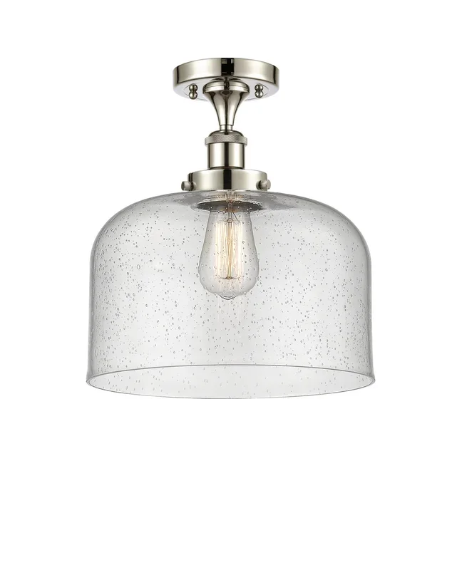 Innovations – 916-1C-PN-G74-L-LED – LED Semi-Flush Mount – Ballston Urban – Polished Nickel – 9161CPNG74LLED