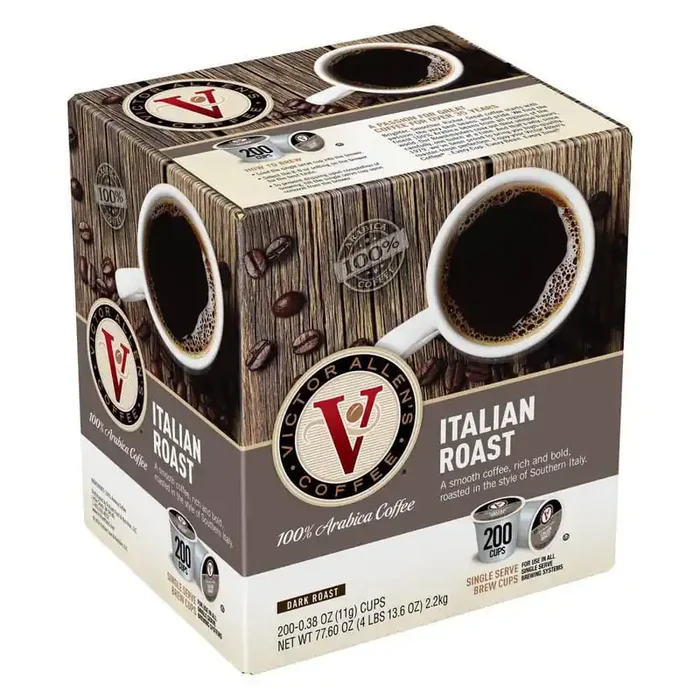 Italian Roast Coffee Dark Roast Single Serve Coffee Pods for Keurig K-Cup Brewers (200 Count)