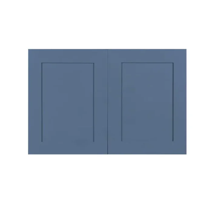 Lancaster Blue Plywood Shaker Stock Assembled Wall Kitchen Cabinet 30 in. W x 24 in. H x 12 in. D