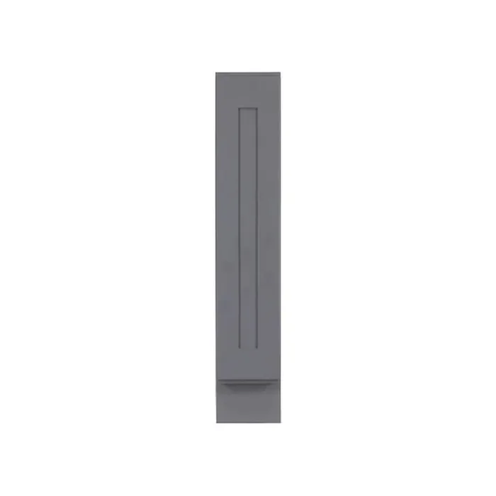 Lancaster Gray Plywood Shaker Stock Assembled Base Spice Drawer Kitchen Cabinet 6 in. W x 34.5 in. H x 24 in. D